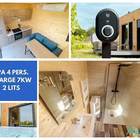 Le Laponya - Chalets Climatises Avec Spa & Borne De Recharge Bressols Exterior foto