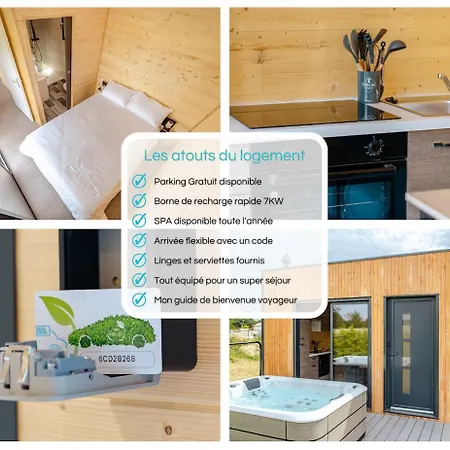 Le Laponya - Chalets Climatises Avec Spa & Borne De Recharge Bressols Zimmer foto
